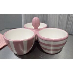 Pampered Chef Simple Additions Trio Snack Dip Bowls Pink American Cancer Society